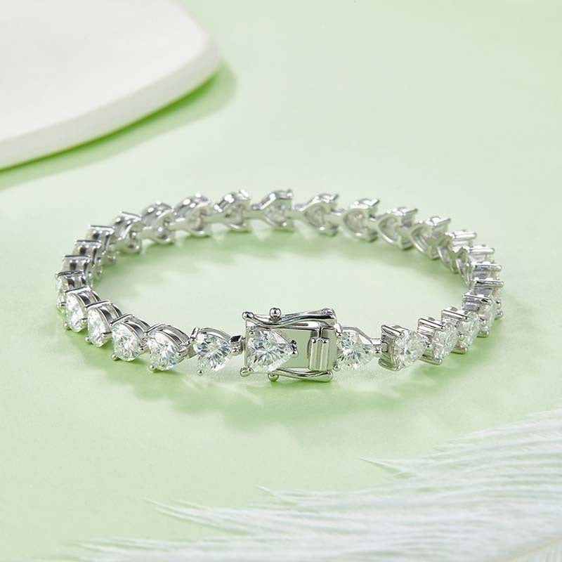 Hearts Moissanite Bracelet