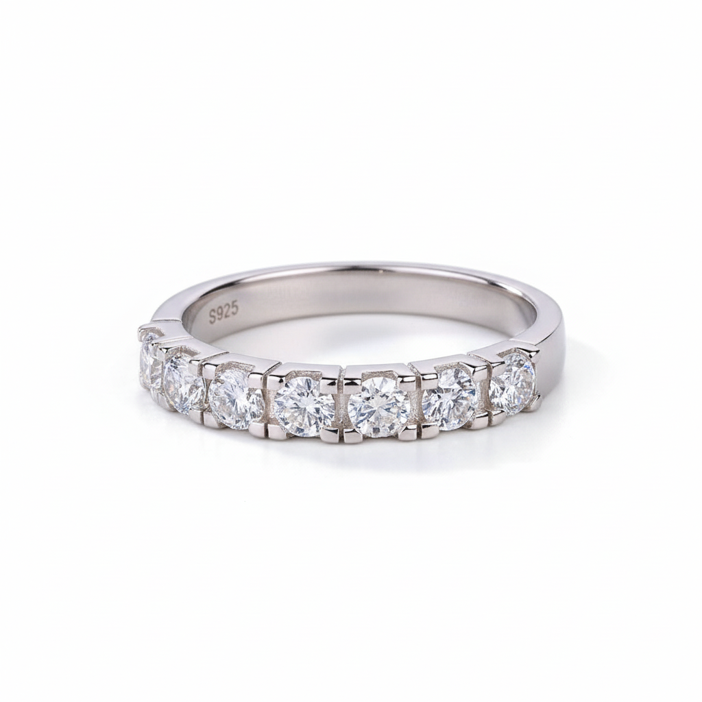 0.7CTW Pave Setting Moissanite Ring