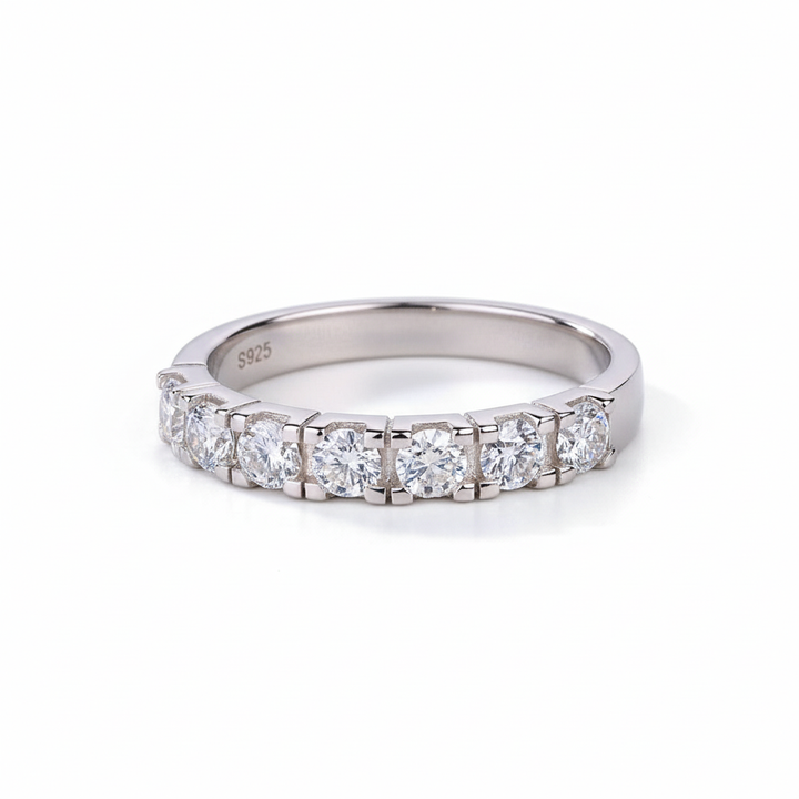 0.7CTW Pave Setting Moissanite Ring