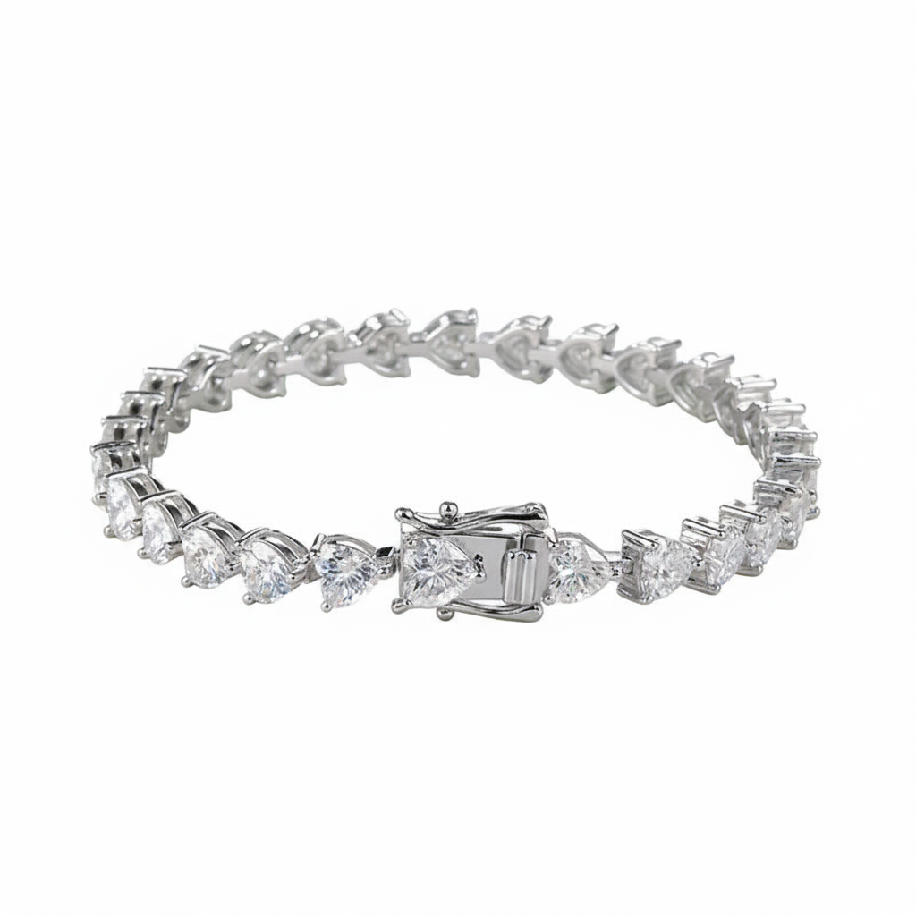 Hearts Moissanite Bracelet
