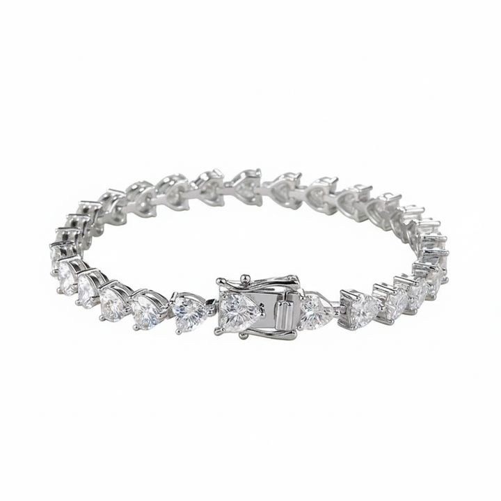 Hearts Moissanite Bracelet