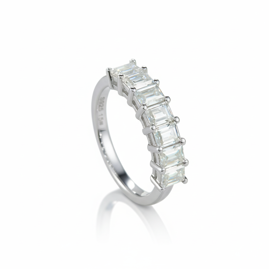 Luxury Moissanite Anniversary Ring