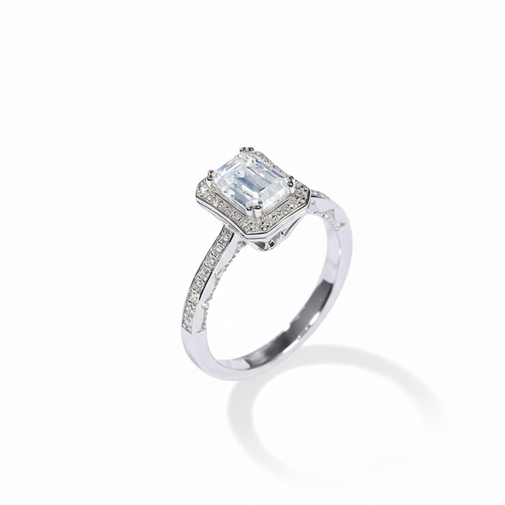 Genuine White Moissanite Ring