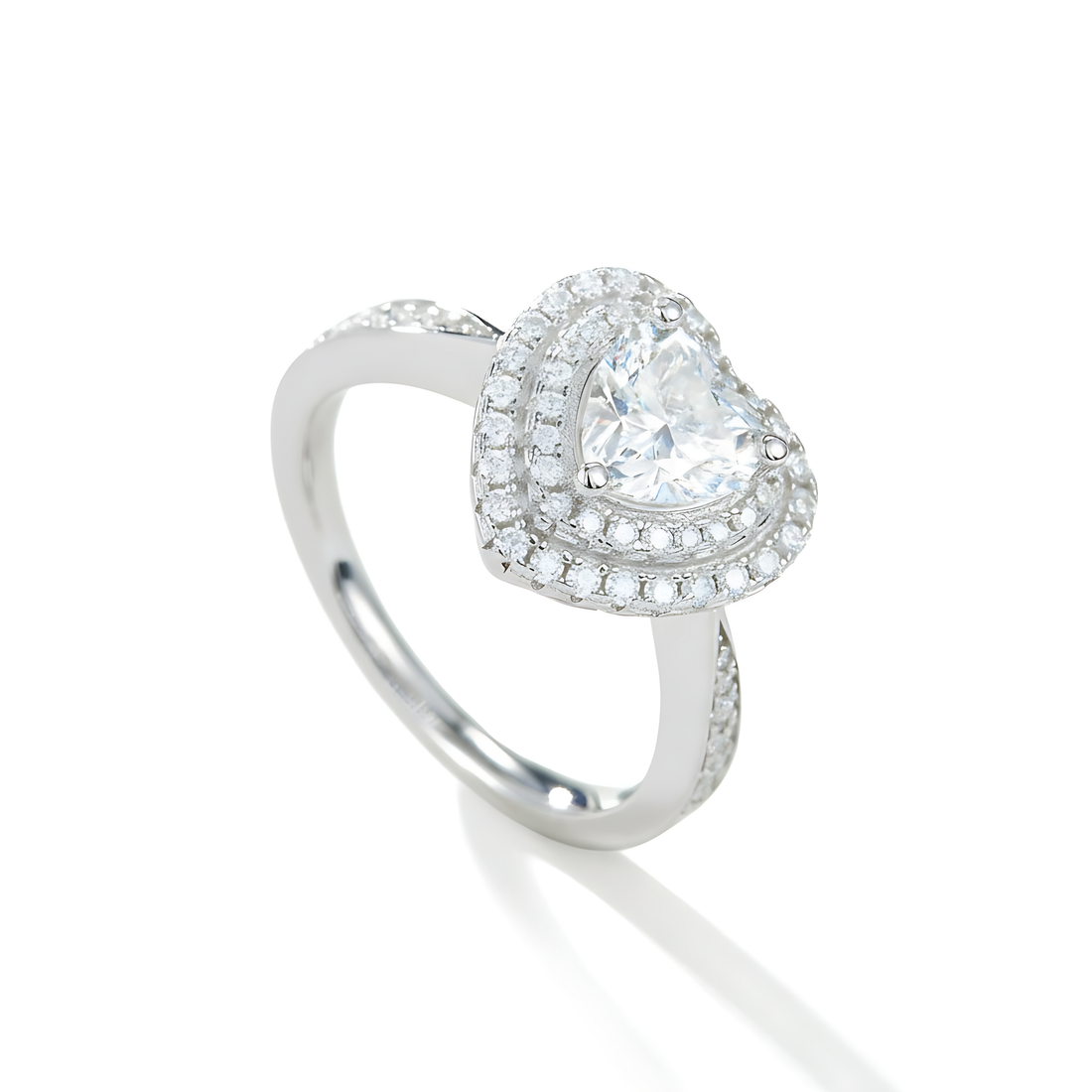 Heart Shape Moissanite Ring