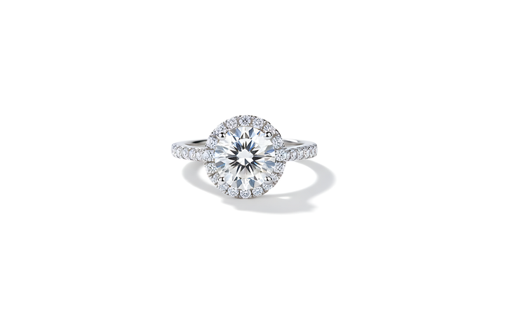 18K White Gold Plated Moissanite Ring