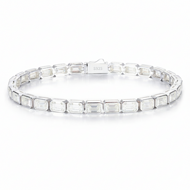 Emerald Cut Moissanite Bracelet