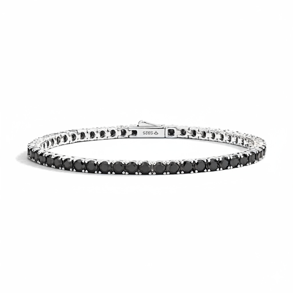 Atlas Black Moissanite Tennis Bracelet