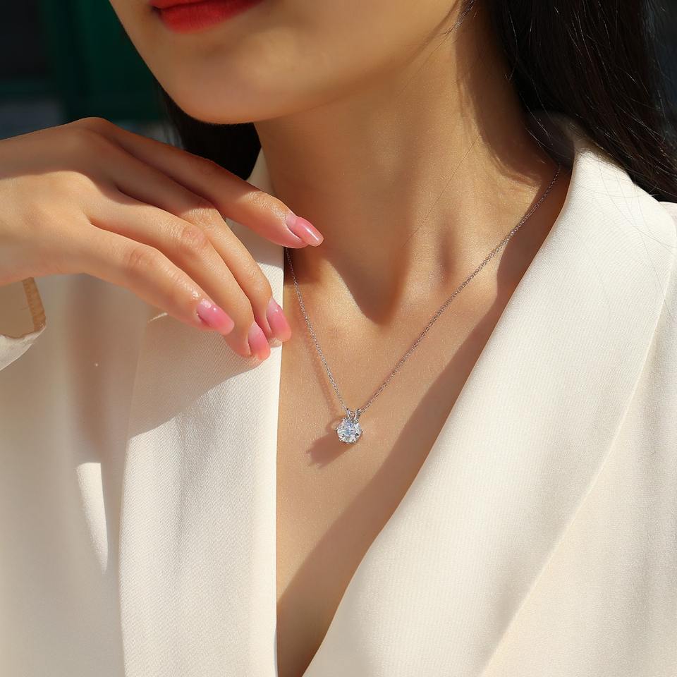 6 Prong Pendant Necklace