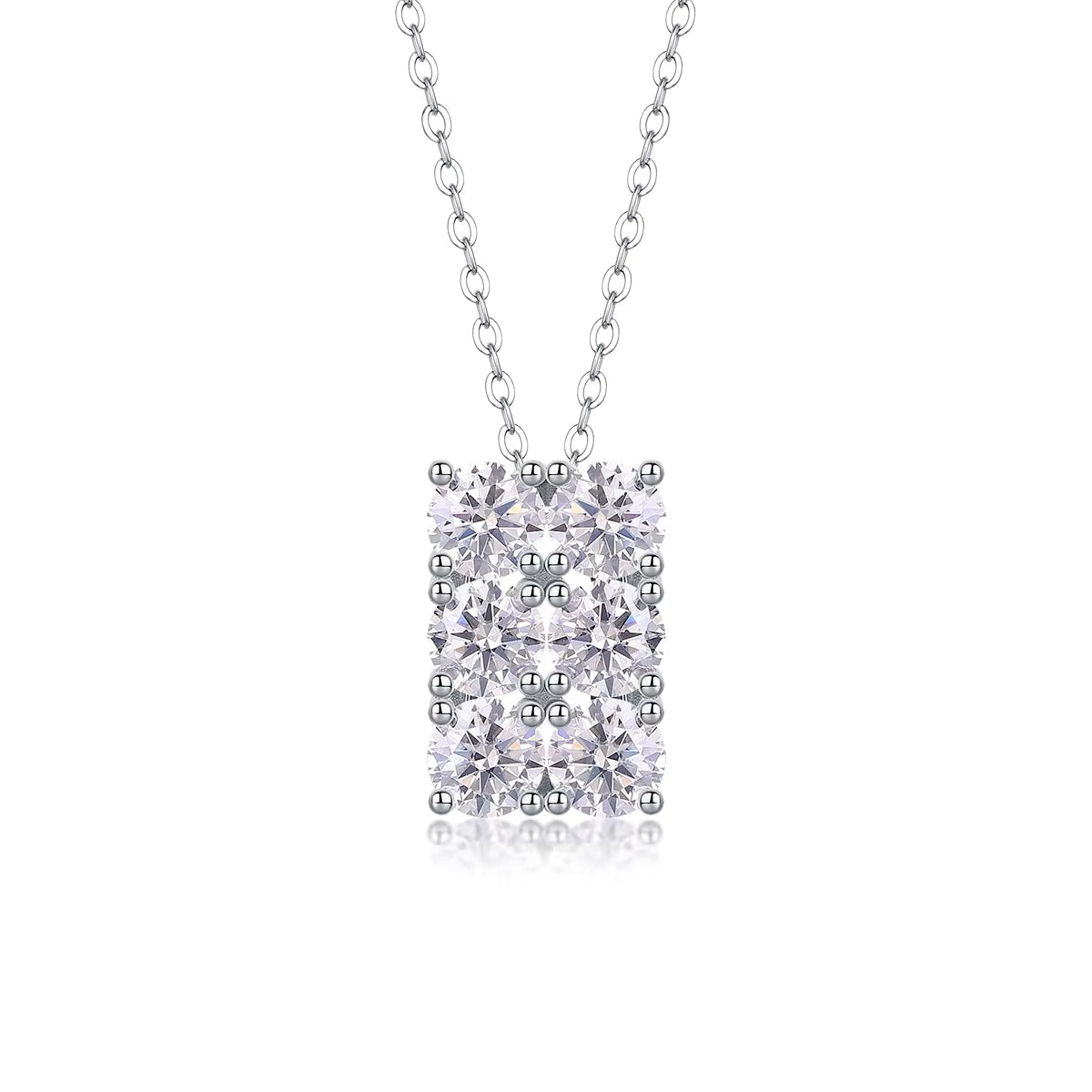 6 Moissanite Pendants Necklace