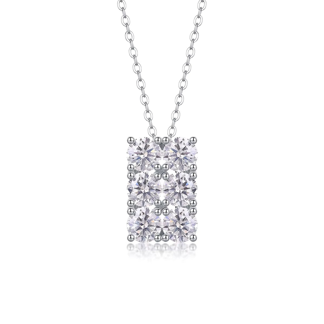6 Moissanite Pendants Necklace