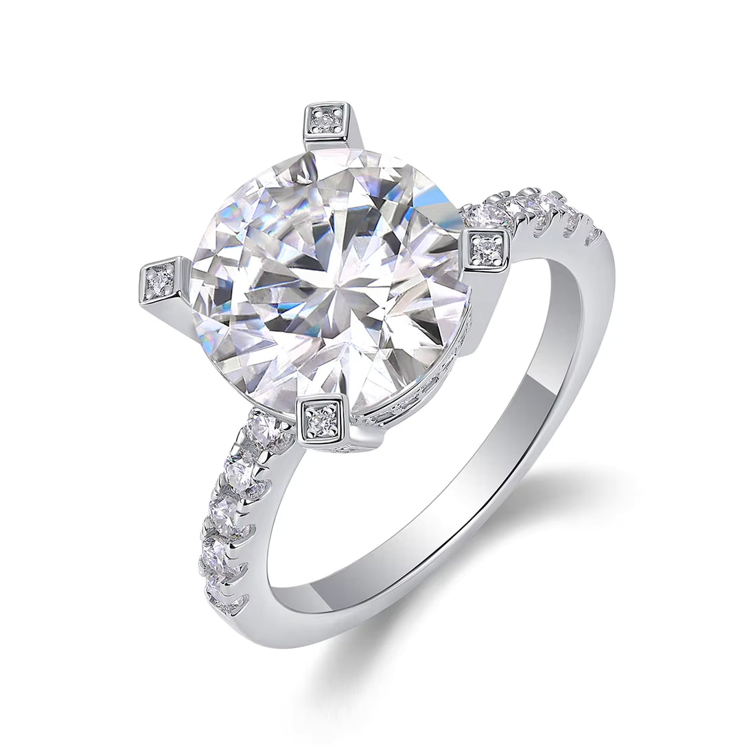 Non-Tarnish 18K Gold Moissanite Ring