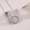 Moissanite Round Circle Pendant Necklace
