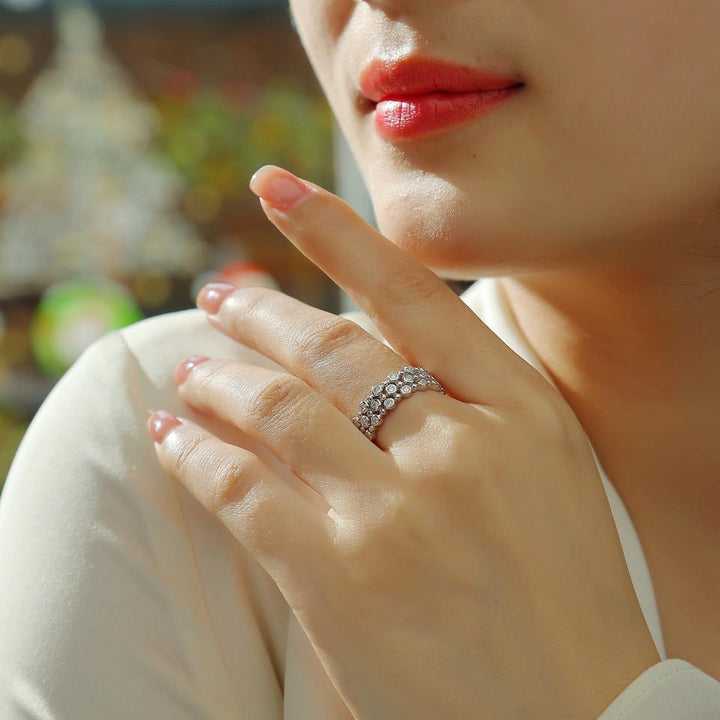 Moissanite Eternity Wedding Ring