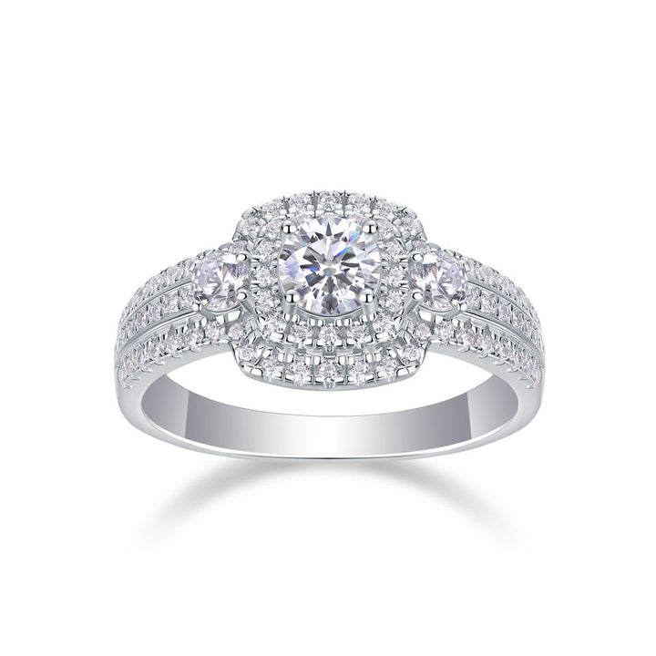 White Gold Moissanite Ring