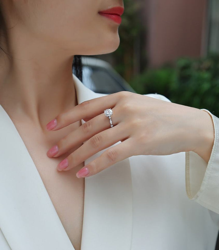 2CT Unique Design Moissanite Ring