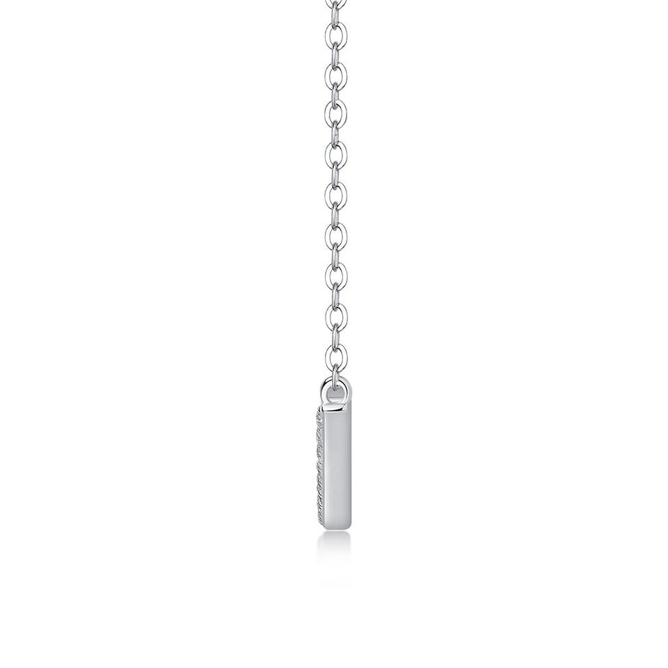 Moissanite Bar Pendant Necklace
