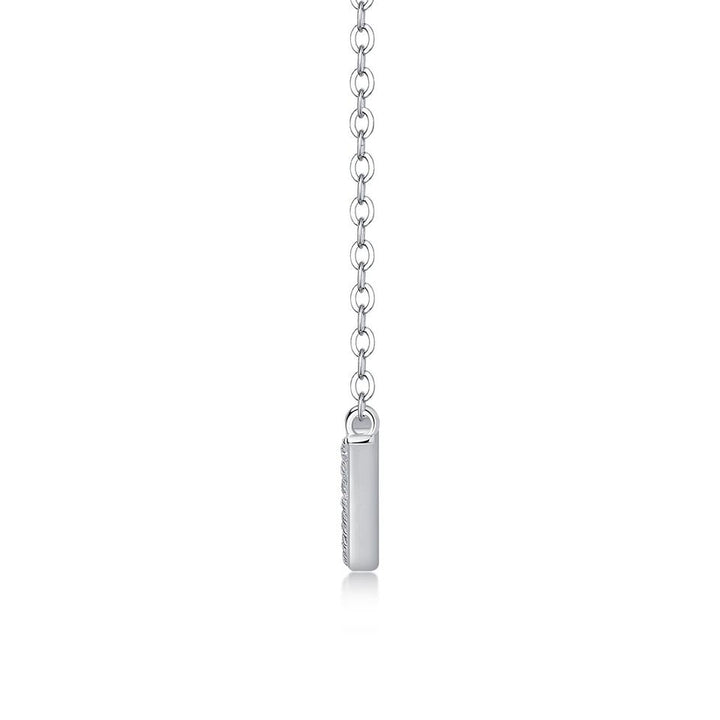 Moissanite Bar Pendant Necklace