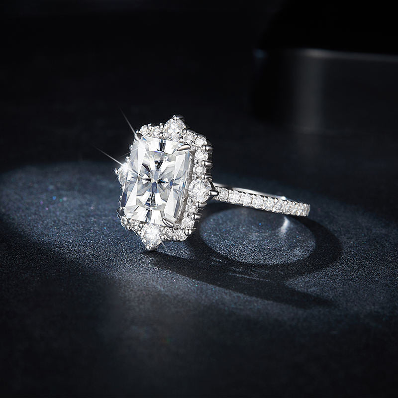 8–10mm Wedding Moissanite Ring