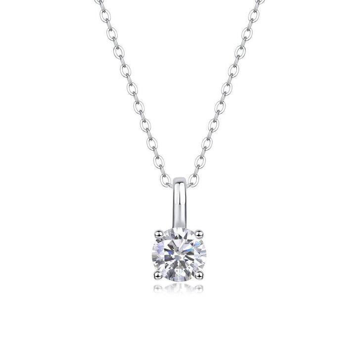 Moissanite 4 Prong Pendant Necklace