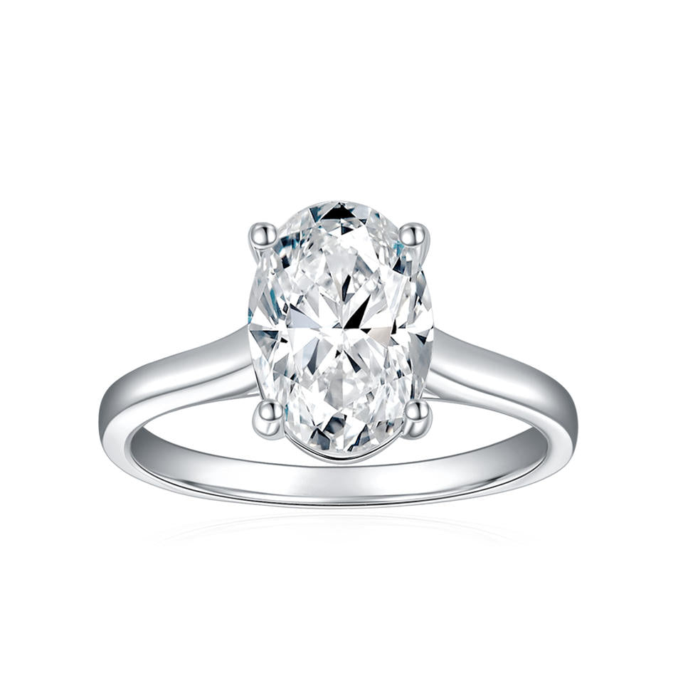 Gold Plated Moissanite Ring