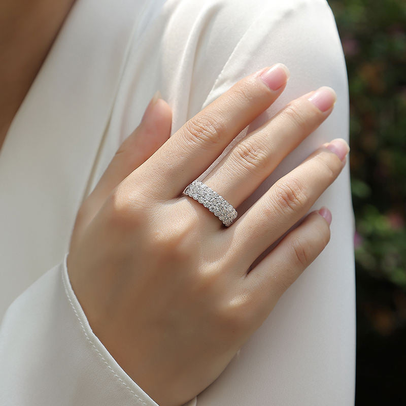 Multi-Row Moissanite Ring