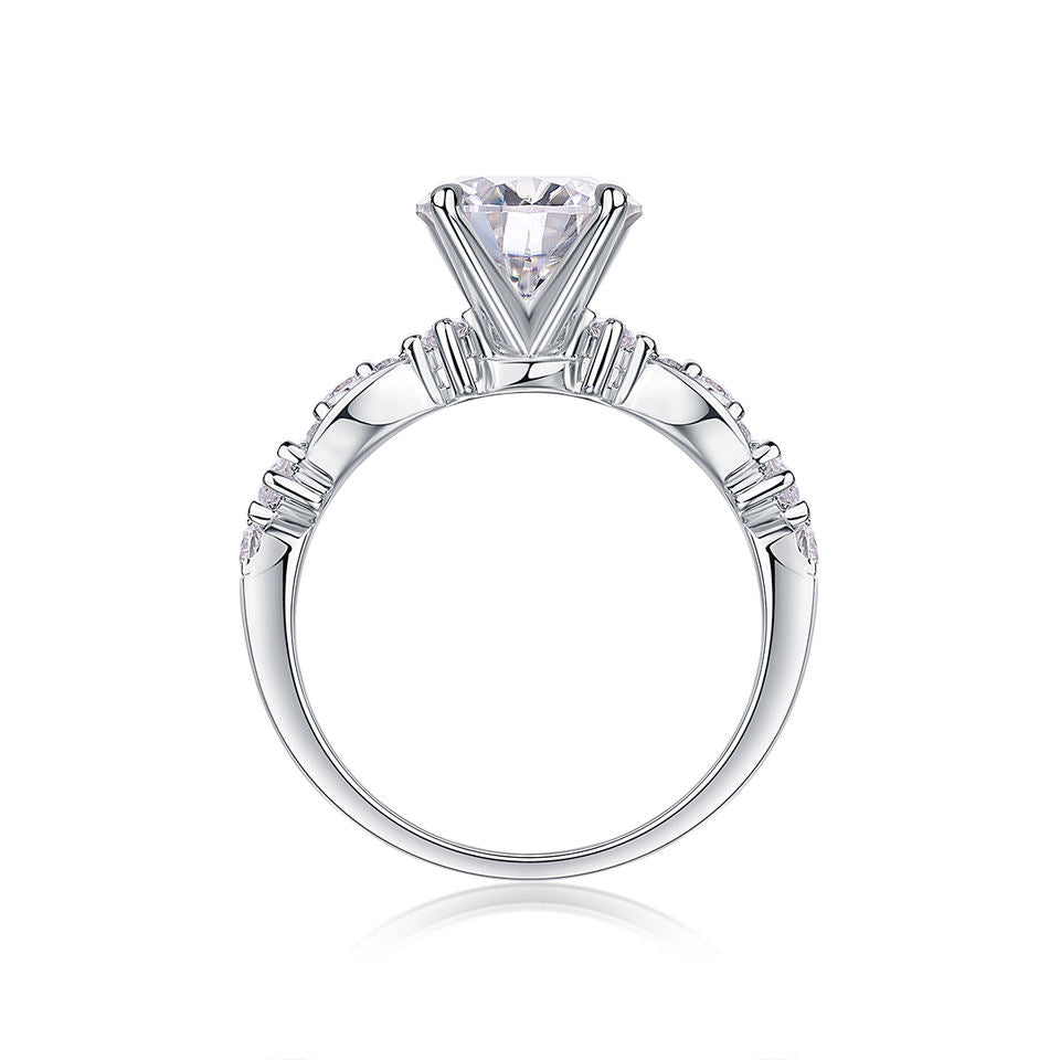 2CT Unique Design Moissanite Ring
