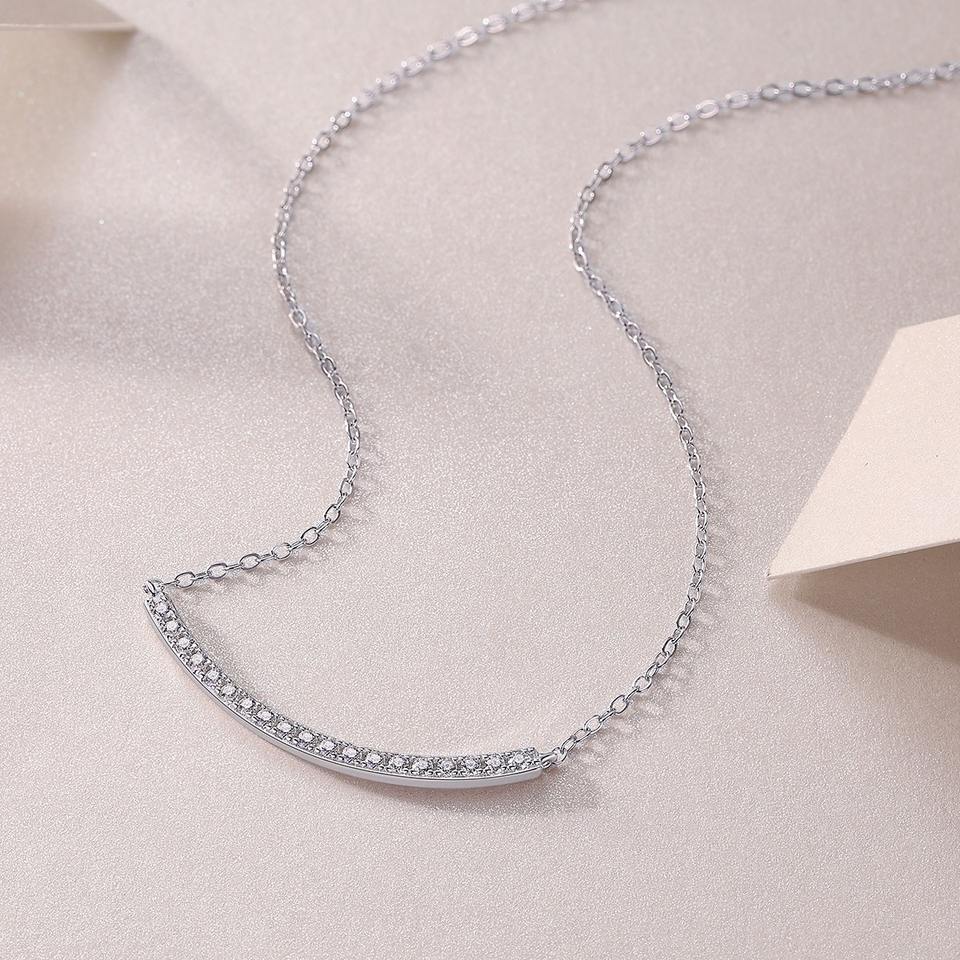 Moissanite Bar Pendant Necklace