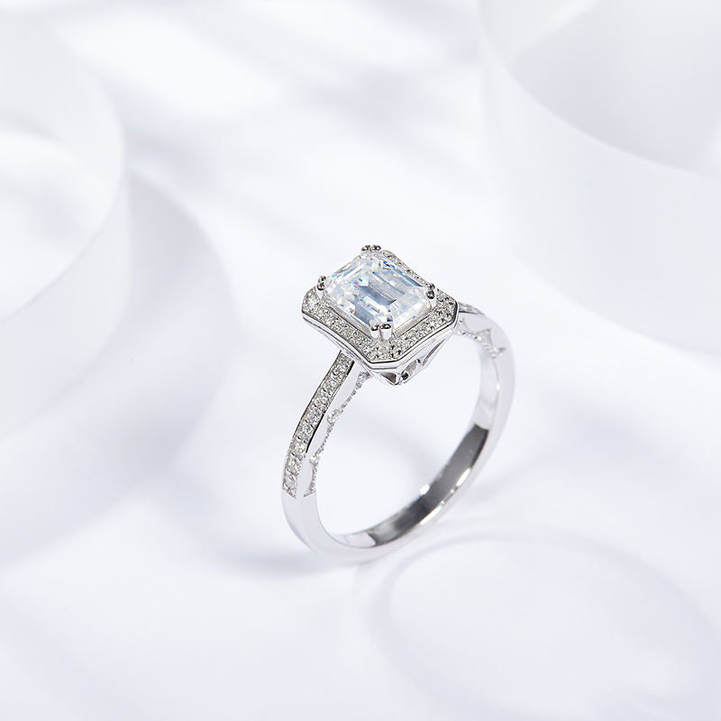 Genuine White Moissanite Ring