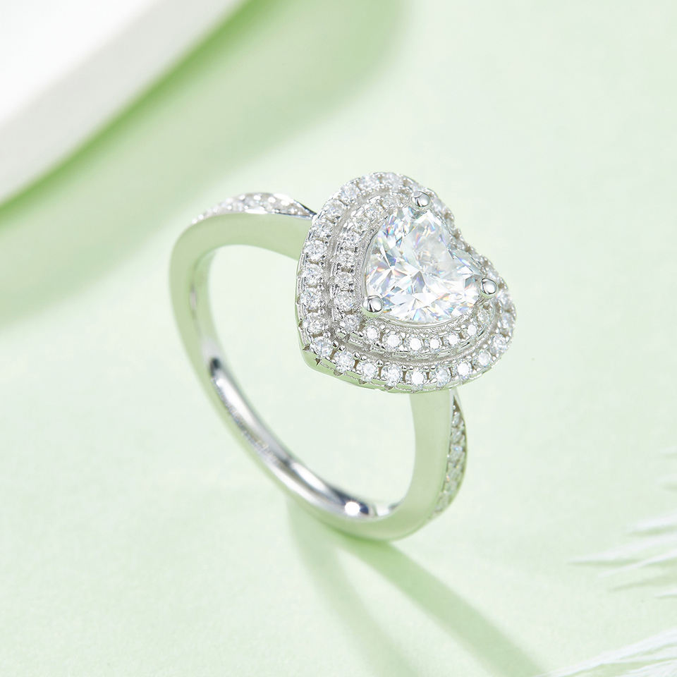 Heart Shape Moissanite Ring