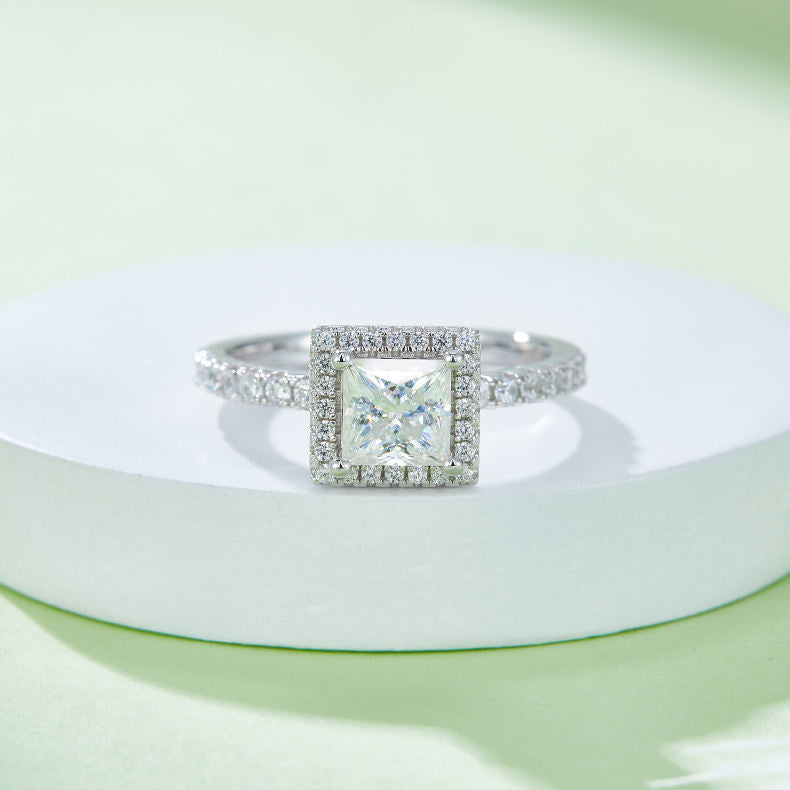 Princess Cut 5.5 Moissanite Ring