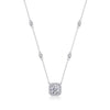 Halo Moissanite Pendant Necklace