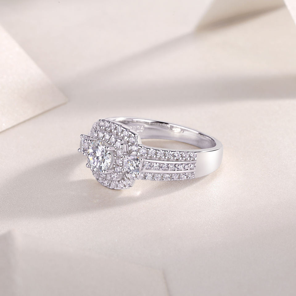 White Gold Moissanite Ring