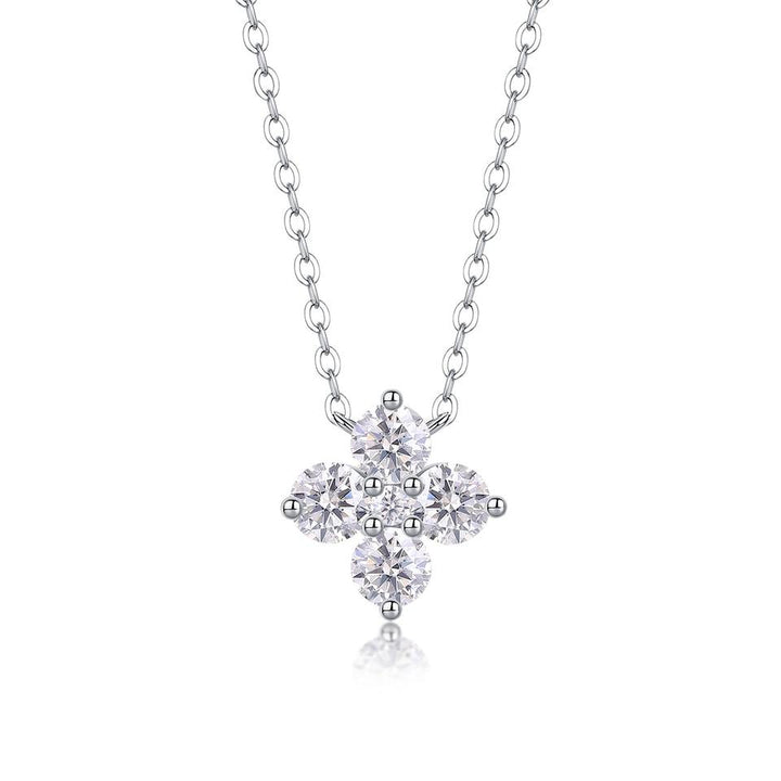 Clover Moissanite Pendant Necklace