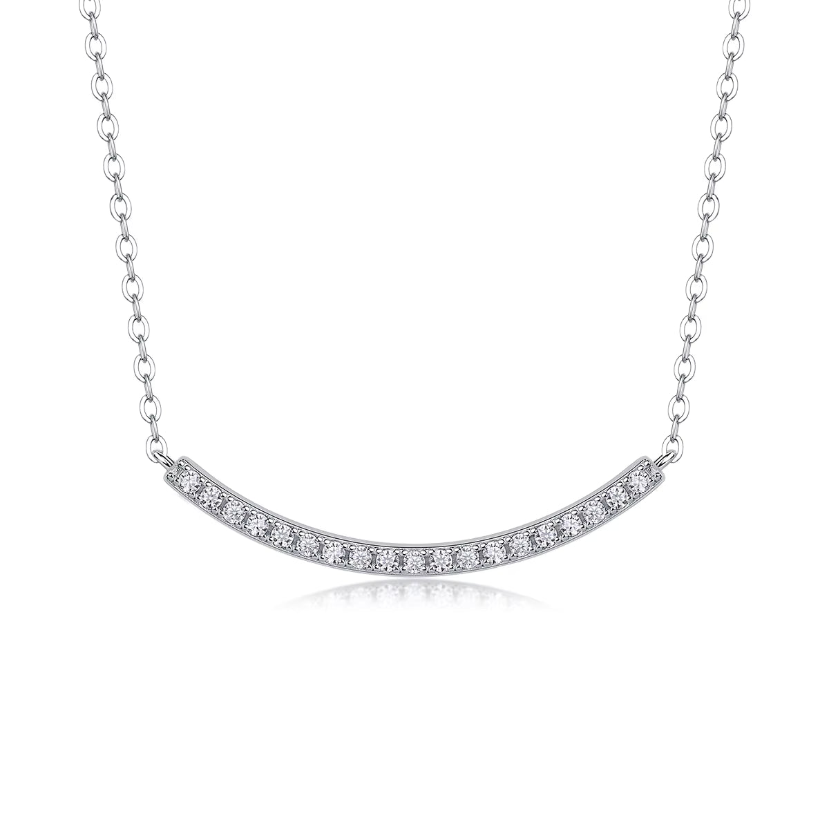 Moissanite Bar Pendant Necklace