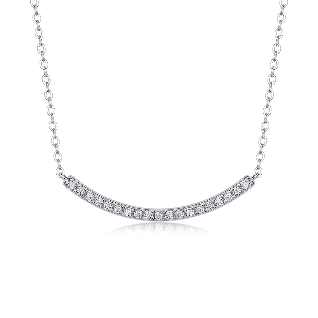 Moissanite Bar Pendant Necklace