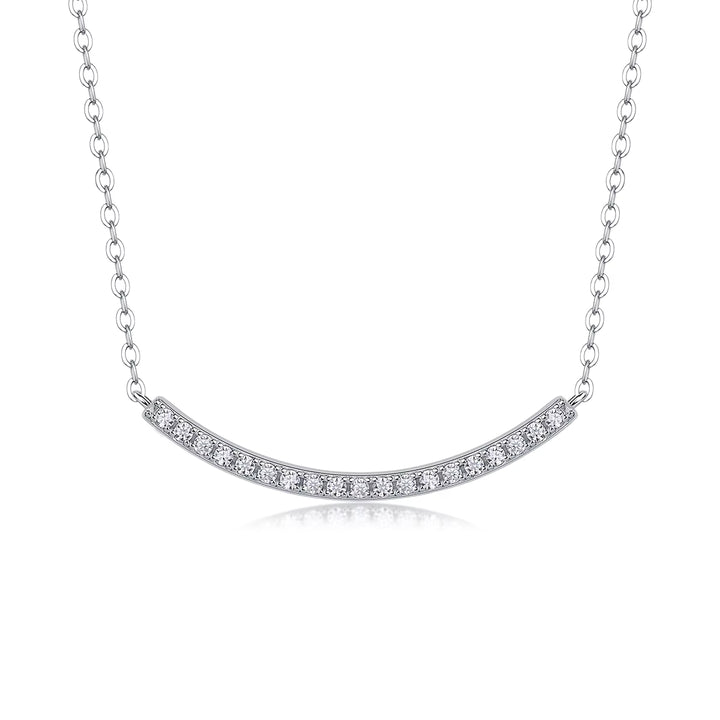 Moissanite Bar Pendant Necklace