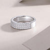Moissanite Half Eternity Ring