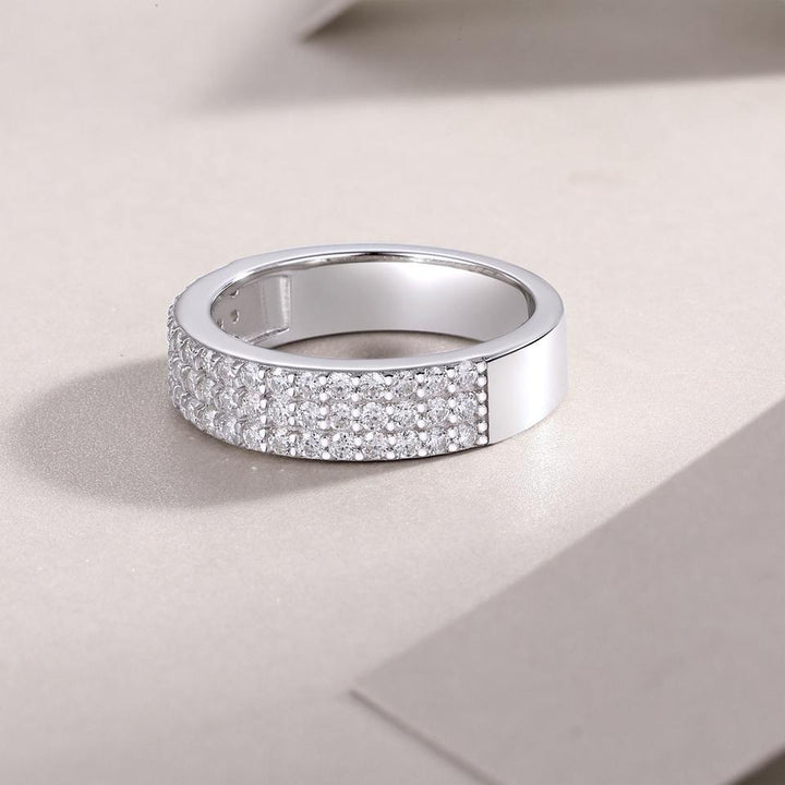 Moissanite Half Eternity Ring