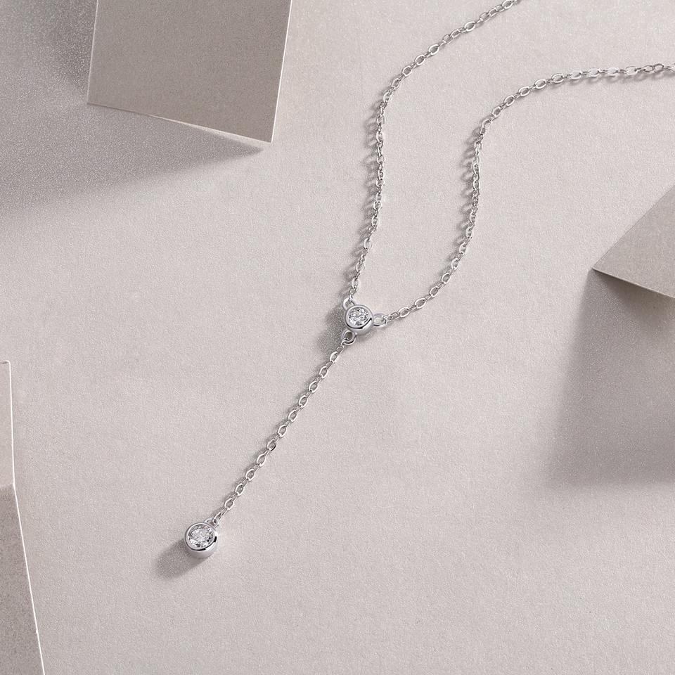 Moissanite Bar Pendant Necklace
