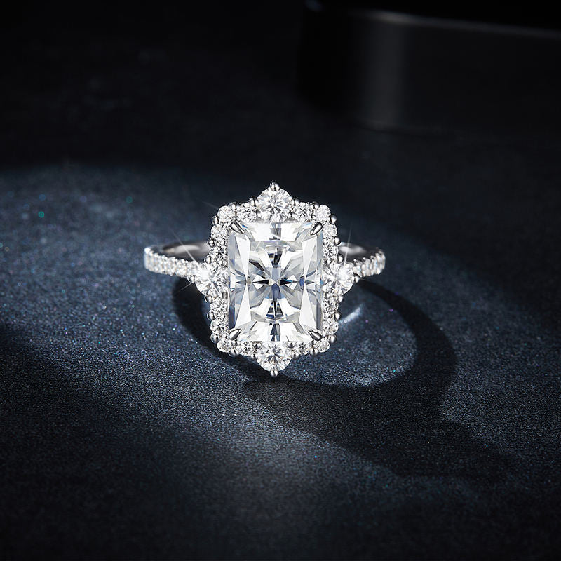 8–10mm Wedding Moissanite Ring