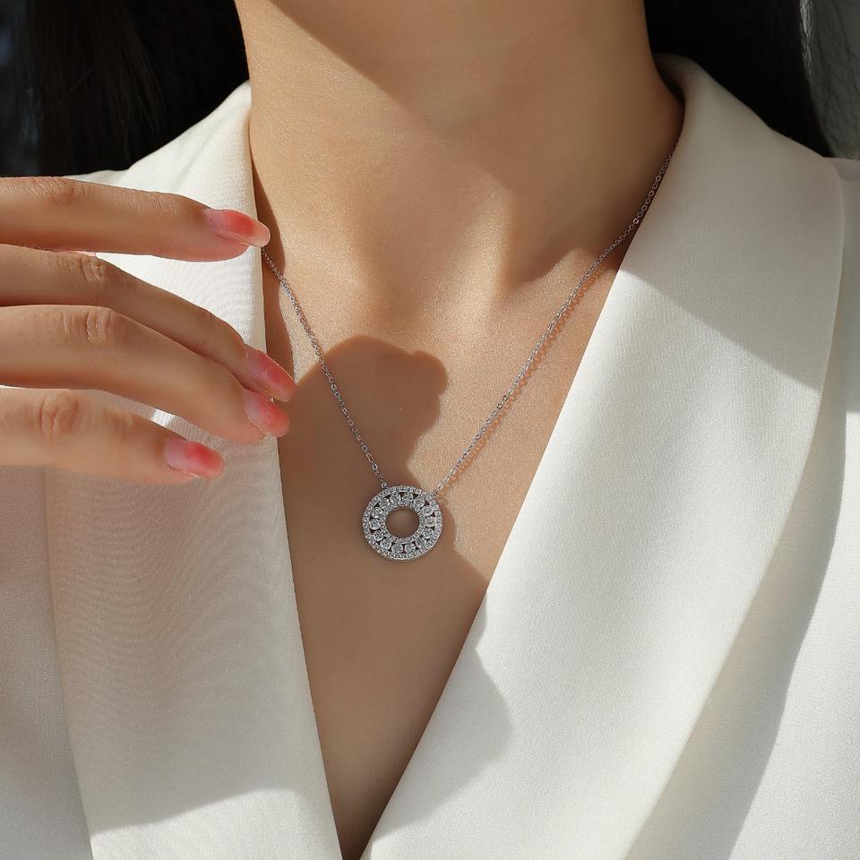 Moissanite Diamond Sparkle Necklace