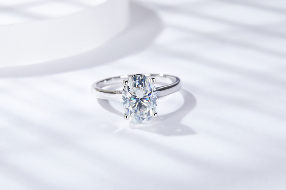 Gold Plated Moissanite Ring