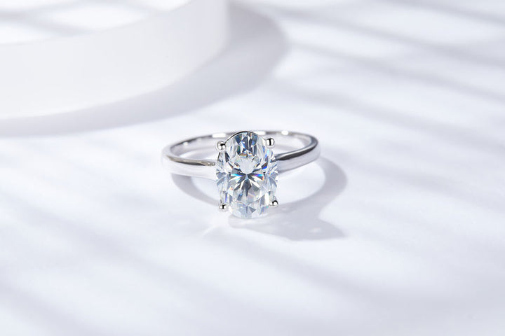 Gold Plated Moissanite Ring