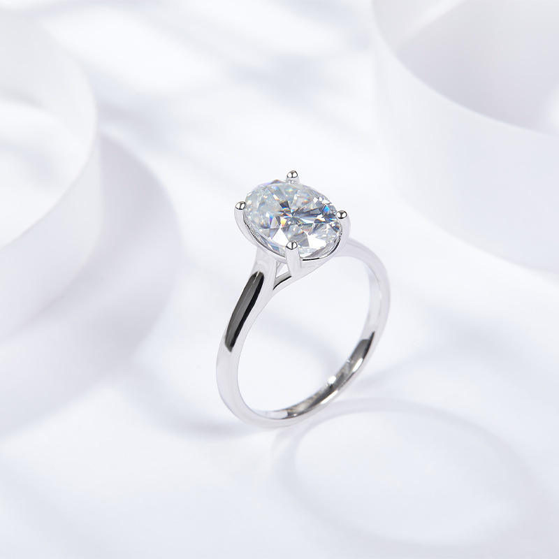 Gold Plated Moissanite Ring