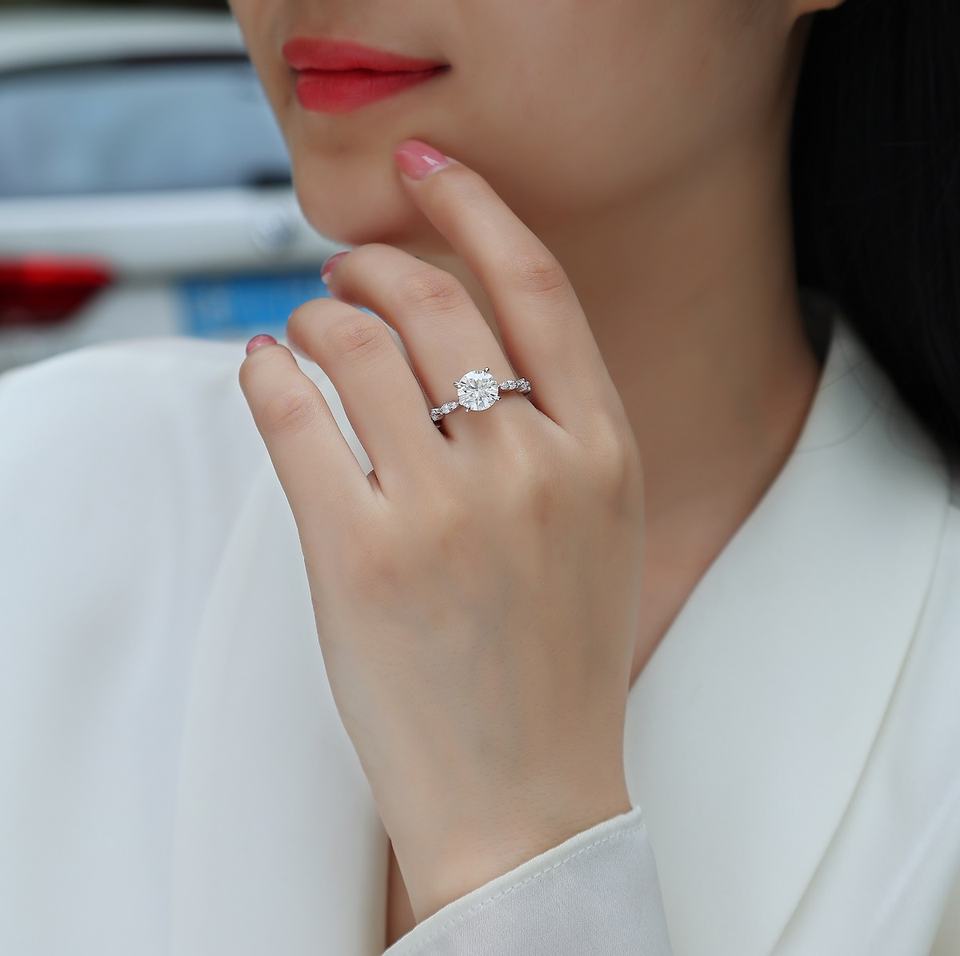 2CT Unique Design Moissanite Ring