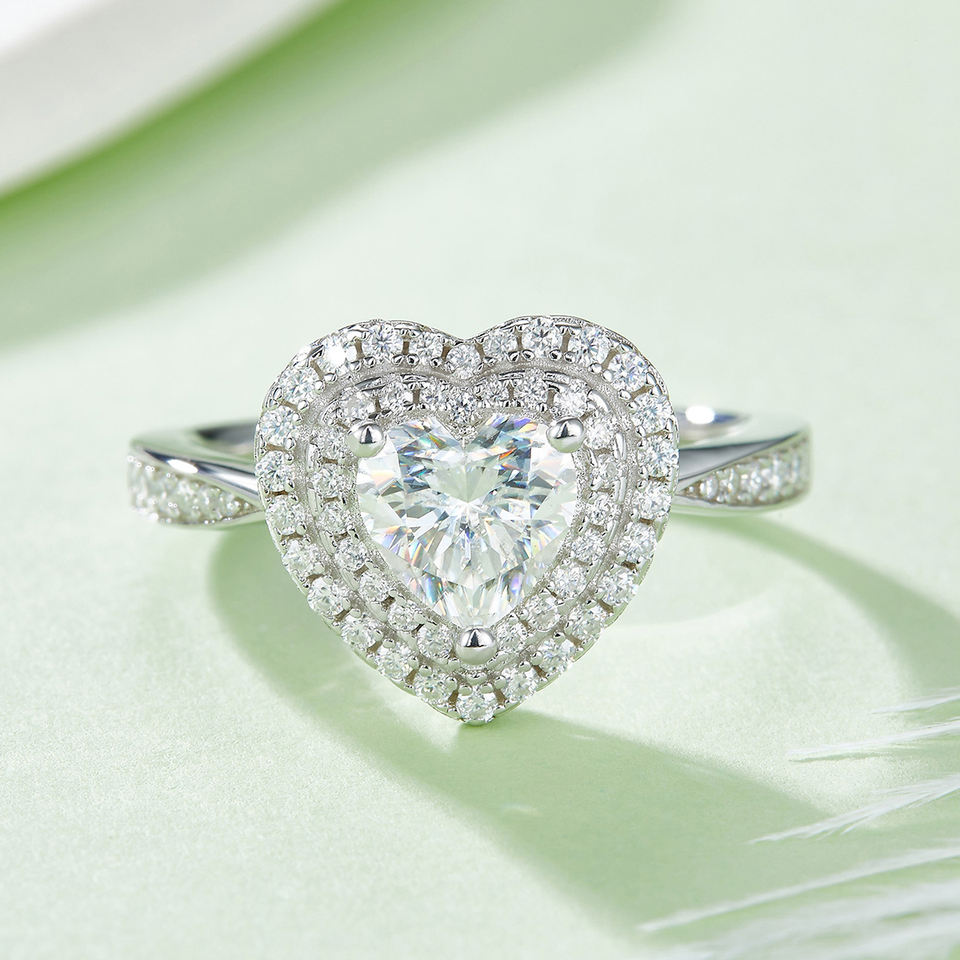 Heart Shape Moissanite Ring
