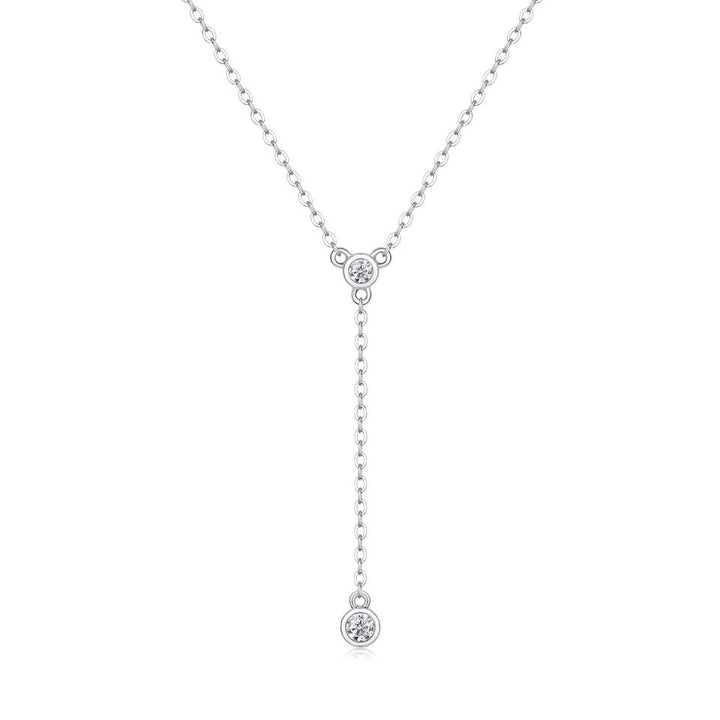 Moissanite Bar Pendant Necklace