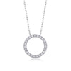 Circle Pendant Moissanite Necklace