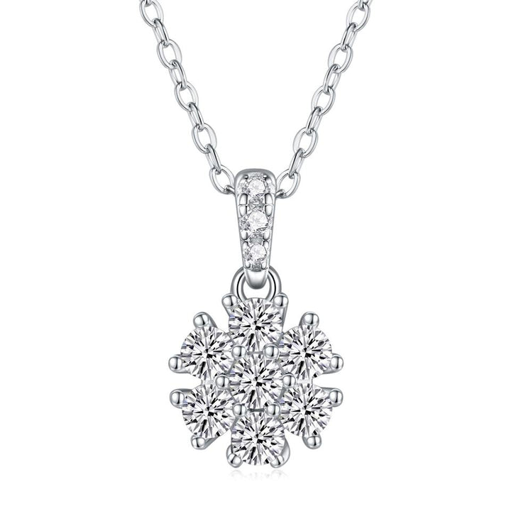 Halo Gemstone Pendants Necklace