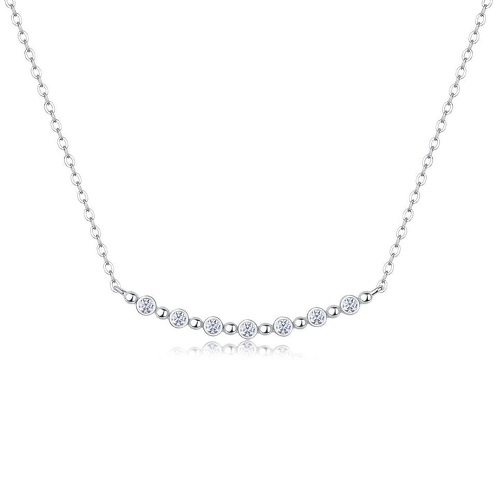 Moissanite Bar Pendant Necklace
